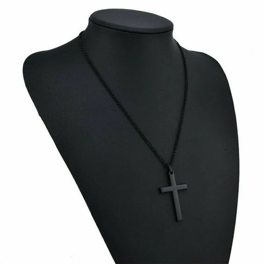 Men's Mali Necklace - Titanium Cross