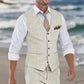 The Houndsman - Beige Linen Suit Vest