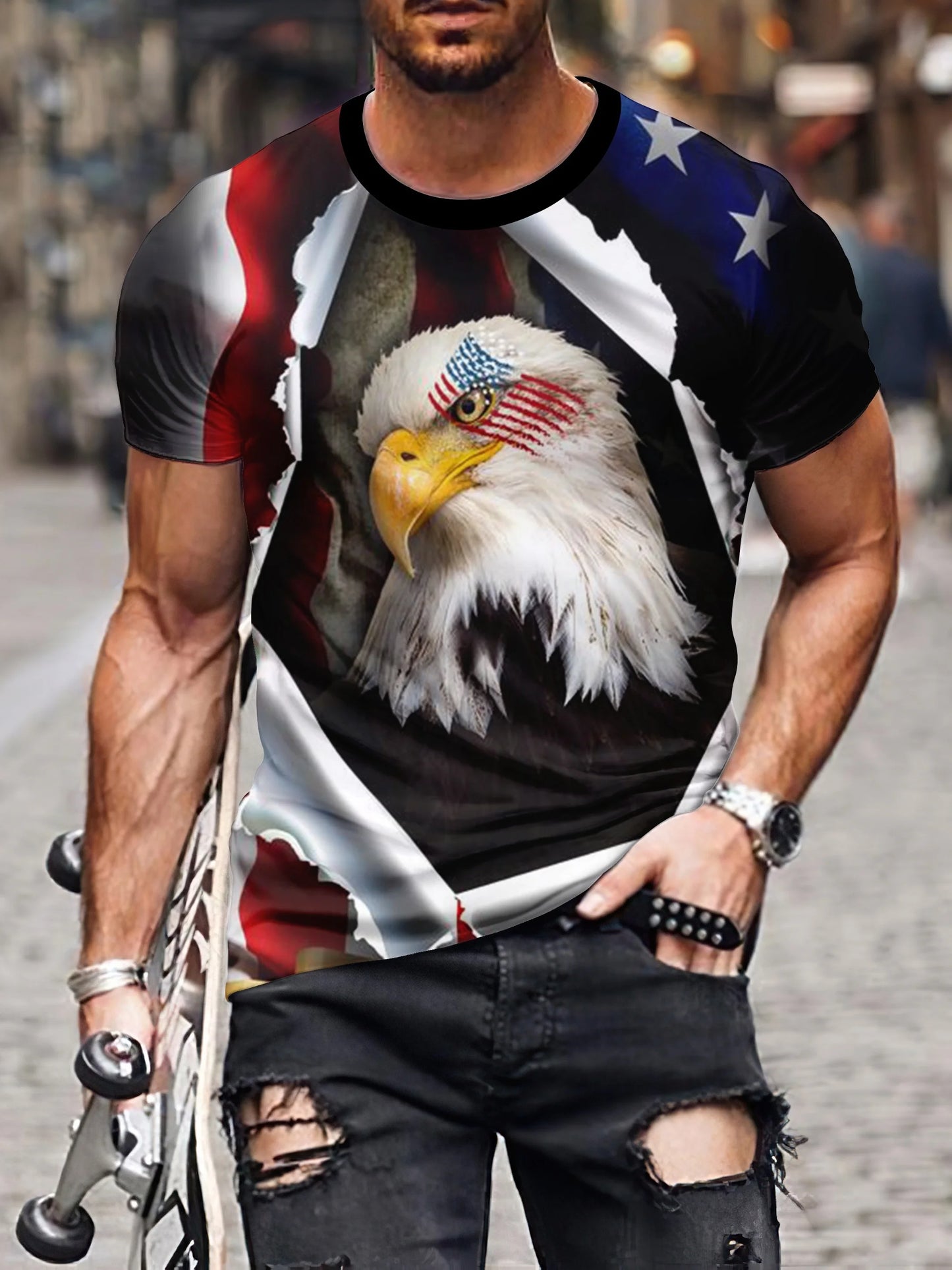 Fast Fashion - Stars and Stripes Graphic T-Shirts