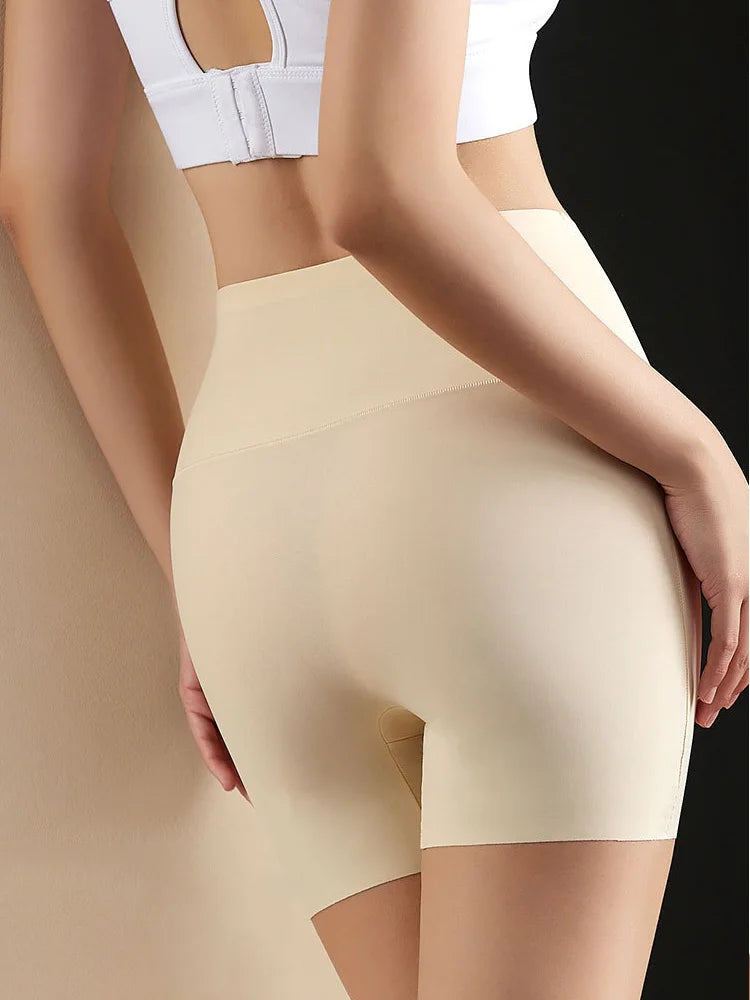 Women High Waist PAnties Security Short Pants Anti Exposure Underwear Corset Pants Ice Silk Traceless For Female Anti Rub Security