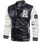 Marquis Autumn - Leather Baseball Bomber Jacket