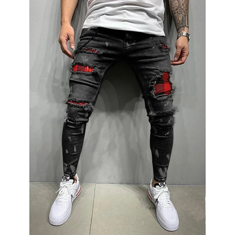 Fast Fashion - Ripped Skinny Denim Jeans - Men