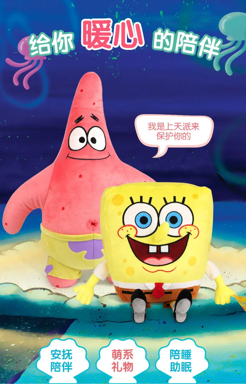 22-40Cm 100% Genuine Spongebob Patrick Star Kawaii Cartoon Animal Plush Toy Stuffed Doll Cartoon Soft Kids Toys Birthday Gift