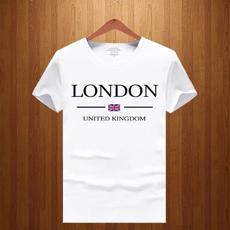 LONDON - UK Letter-Print T-Shirts - Men's