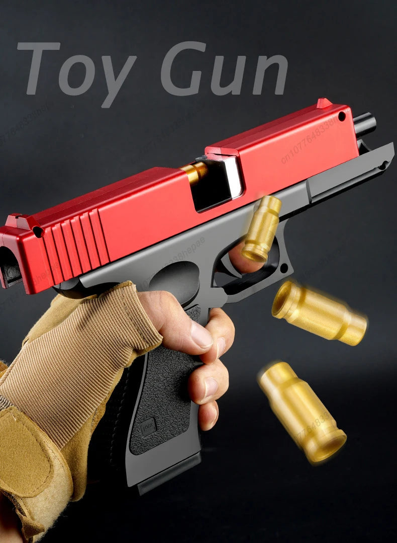 Toy Gun Pistol Soft Bullet M1911 Shell Ejected Foam Darts Blaster Manual Airsoft Weapon with Silencer For Kids Adults