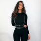 Autumn Black Jumpsuits For Women Streetwear Long Sleeve O-Neck Solid Bodycon Sexy Sporty Rompers Casual Skinny Fashion Overall