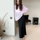 Hirsionsan Elegant Sweater Women 2024 Summer Autumn Casual Fashion Loose Women Pullovers Chic Pink White Jumper Sueter Mujer