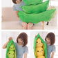 25CM Cute Children's Baby Plush Peas Filled Plant Doll Toy Children Kawaii Quality Pea-shaped Pillow Toy Boy Girl Gift