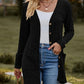 Solid Button Up Pocket Cardigan, Casual Long Sleeve Sweater For Spring & Fall, Women's Clothing