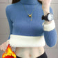 Y2K Comfy Cropped Turtleneck Sweater