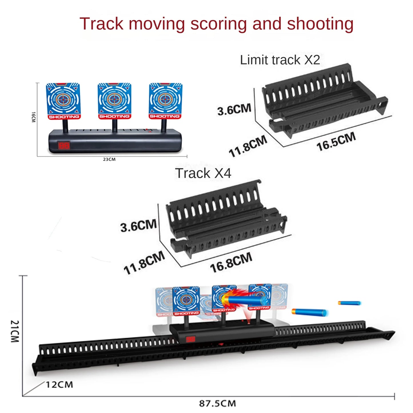 Targets for Nerf Guns Auto Reset Electric Shooting Target Accessories Kids Sound Light Shooting Game Toys High Precision Scoring