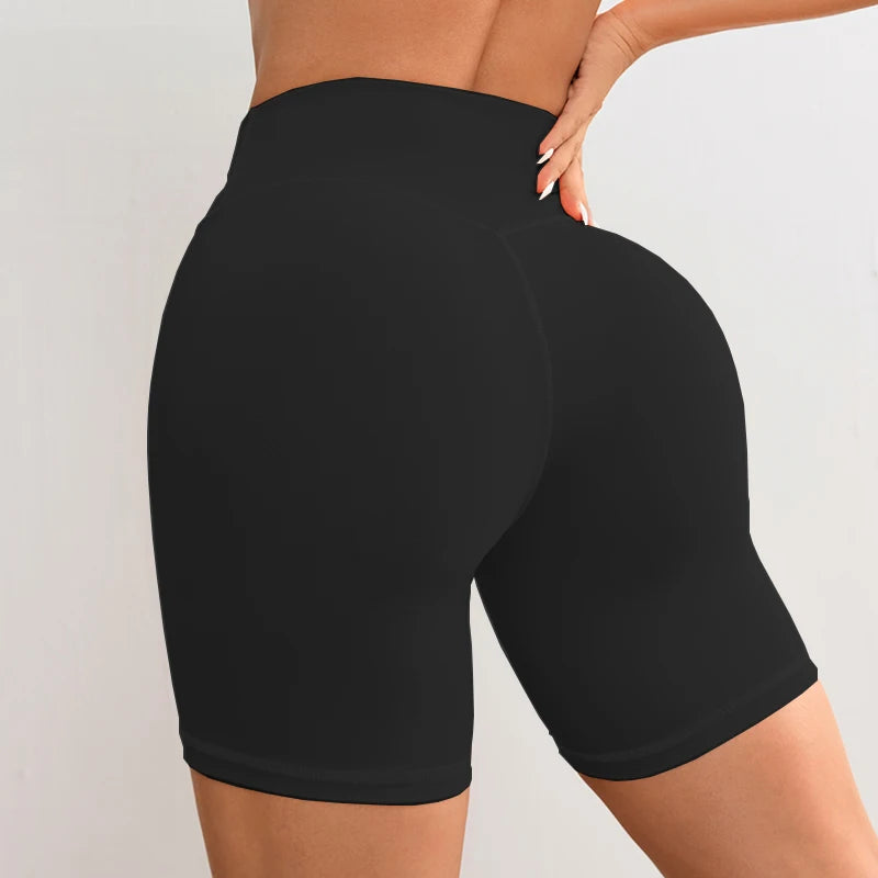 V Cross Waist Yoga Shorts for Women Naked Feeling Workout Shorts 3.5 Running Fitness Sports Shorts