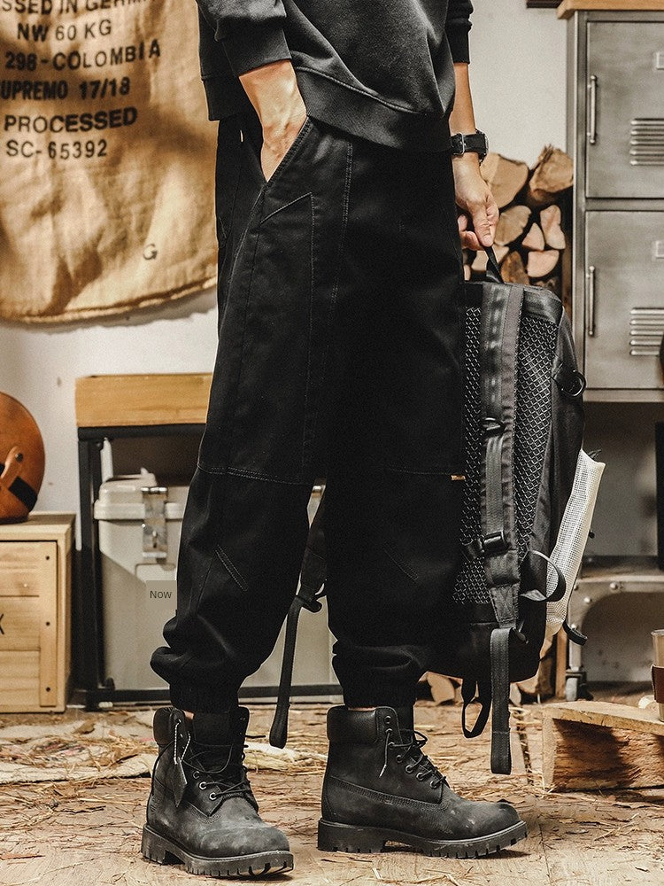 Heavy American Retro Spring and Autumn Loose Straight Cargo Pants