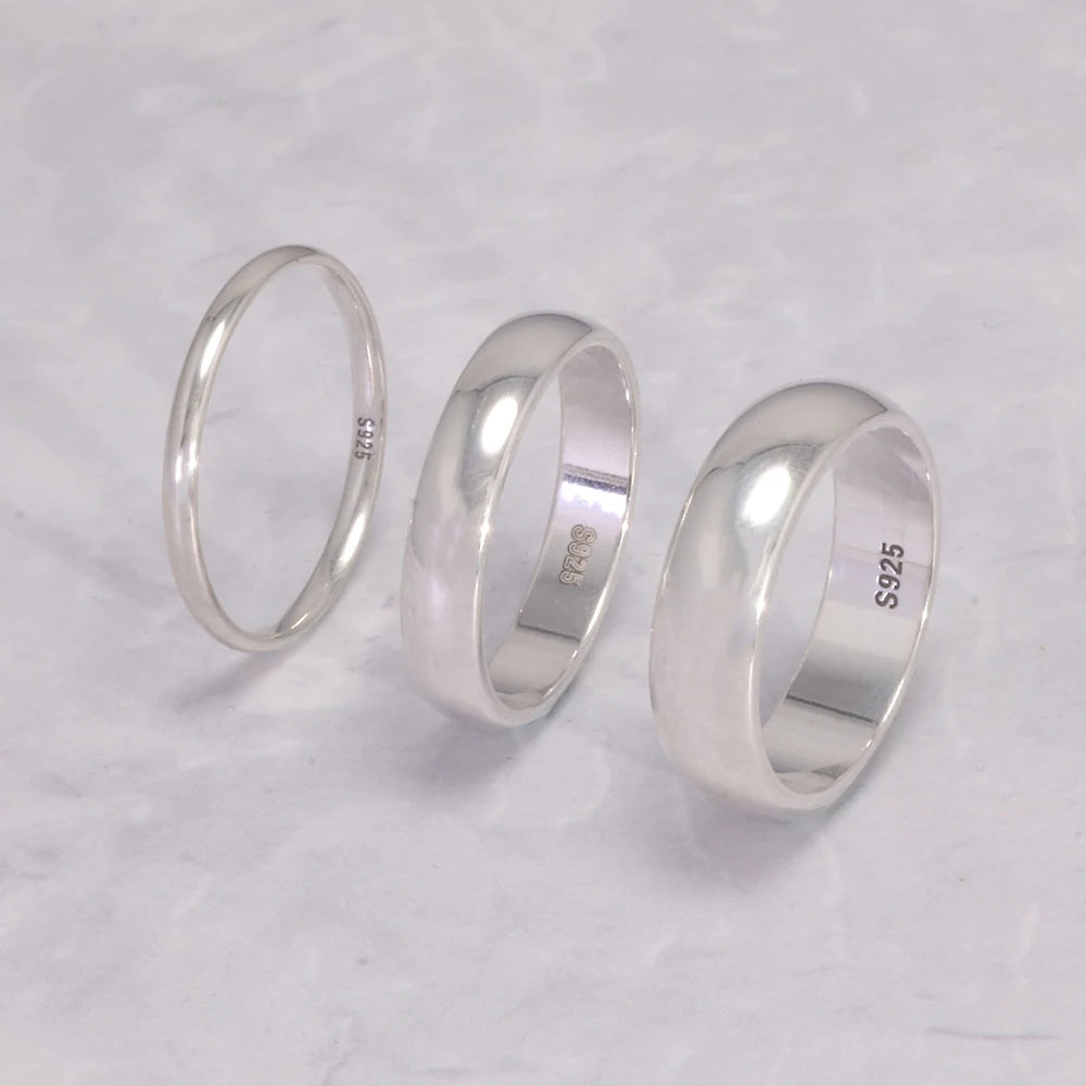 Thin 925 Silver Wedding Band