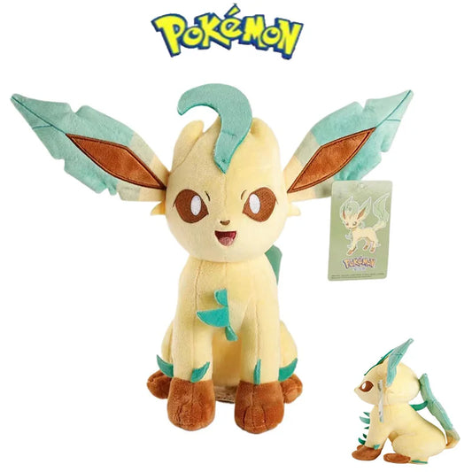 TAKARA TOMY Large Leafeon Plush Pokemon Eevee Sylveon Umbreon Leafeo Soft Stuffed Toys Doll Kawaii Christmas Gift