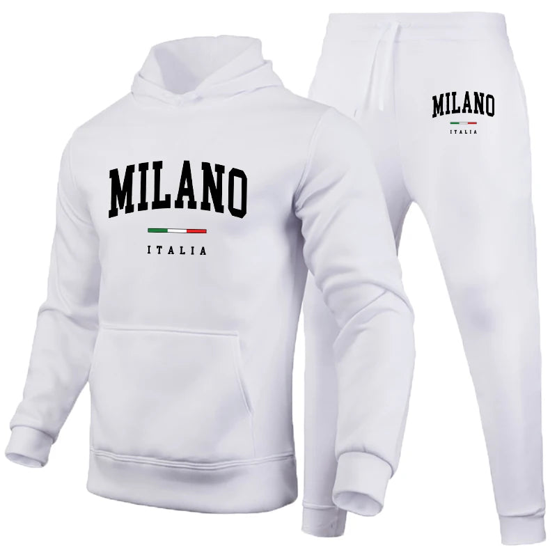 MILANO - All Grey Letter-Print Set V3 - Men's