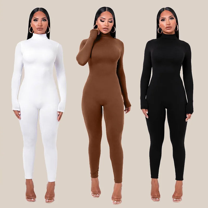 Winter Warm Women's Turtleneck Jumpsuit