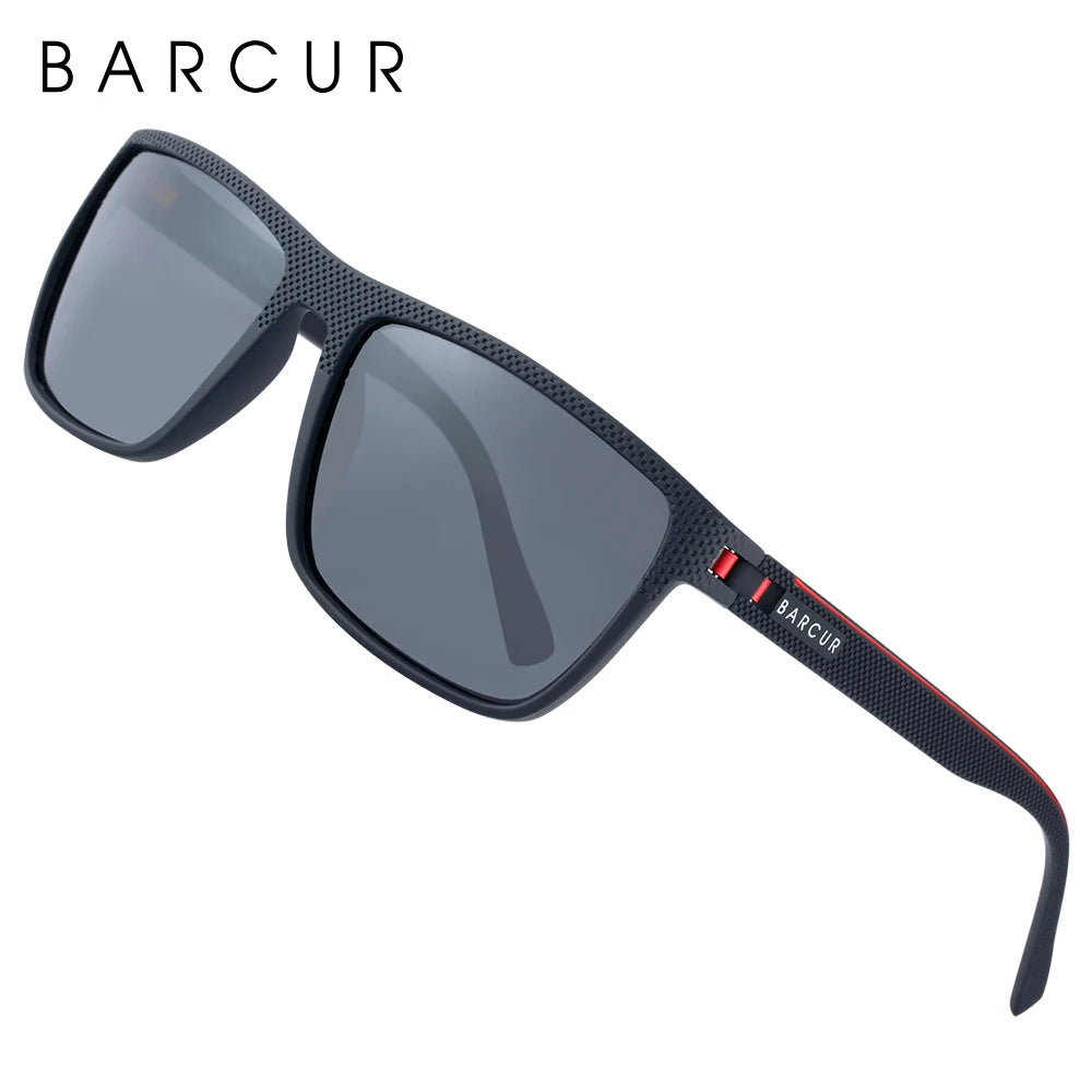 BARCUR Men Polarized Sunclasses TR90 Light Weight Fishing Travel Sun Glasses Women Outdoor Eyewear Accessory Oculos