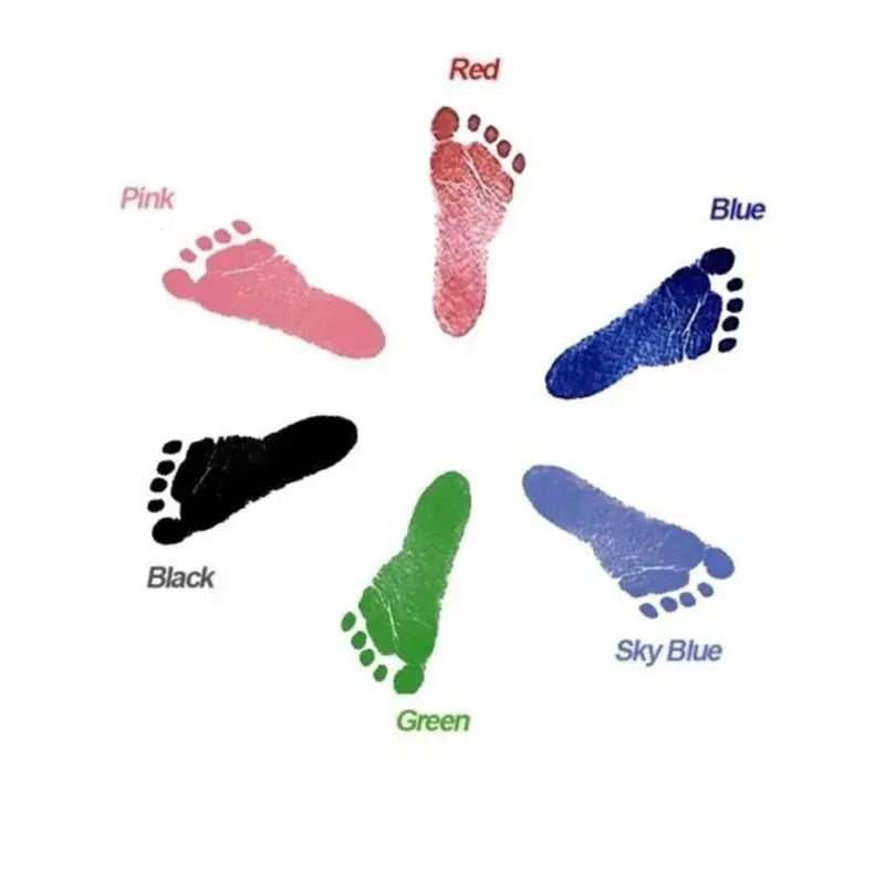 Baby Care Non-Toxic Baby Handprint Footprint Imprint Kit Baby Souvenirs Newborn Footprint Ink Pad for Newborn Baby Gifts