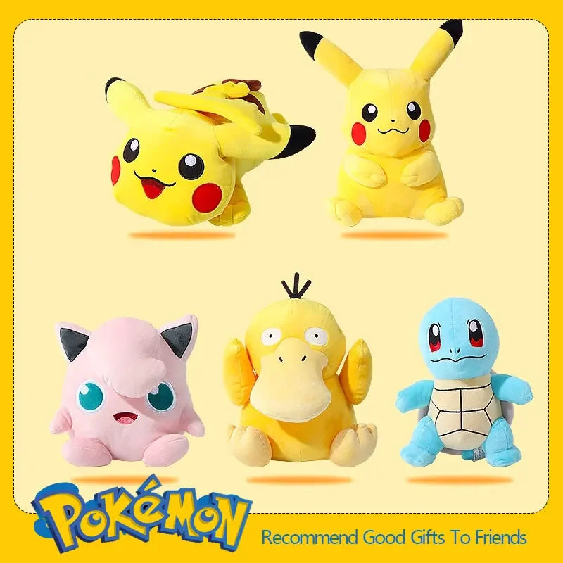 Original Pokemon Pikachu Plush Stuffed Animal Toy Eevee Mew Cubone Psydusk Lapras Gengar Charizard Peluche  Doll Gift For Kids