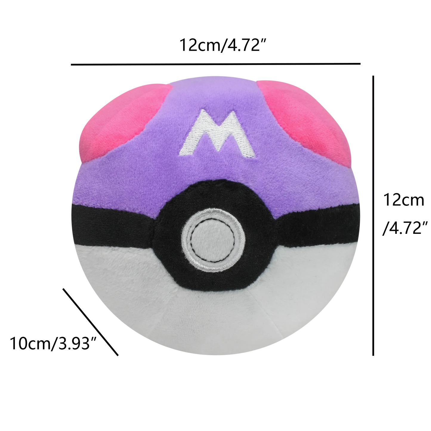 4PCS Poké Ball Stuffed Toy Plush Doll Pocket Monster Children's Toy Master Ball Great Ball Ultra Plush Pendant Kids Gifts