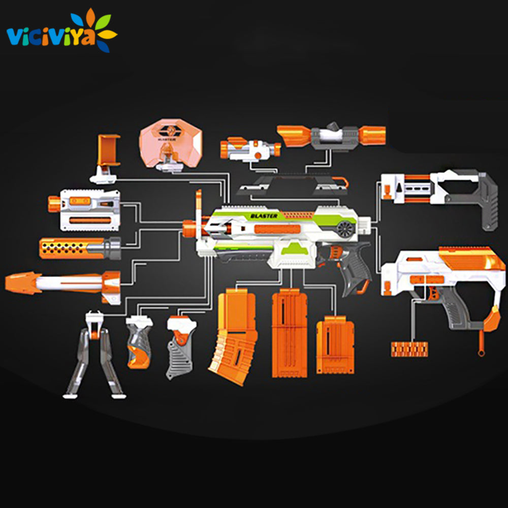 Toy Gun Modified Parts for Nerf N-strike Elite Series Muffler Tail Stock Flashlight Universal Toy Gun Accessories