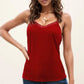 2024 Summer New Arrival Pure Color Camisole Women's Fashion Frayed V-neck Casual Sleeveless T-shirt Women