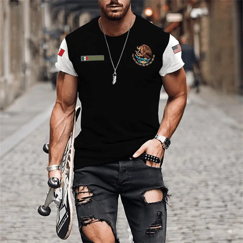 Fast Fashion Mexican Flag Graphic T-Shirts - Men's