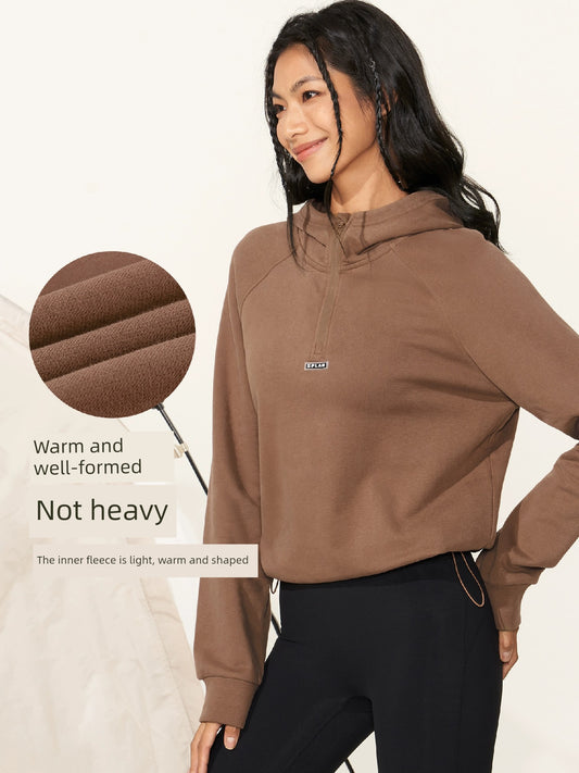 Maillard Yoga Clothes Coat Stand Collar Women's Sports Sweater