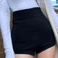 Black Sexy High Waist Stylish Suit Shorts Women's Summer Thin 2024 New Arrival Slim Looking Classy A- line Hot Pants