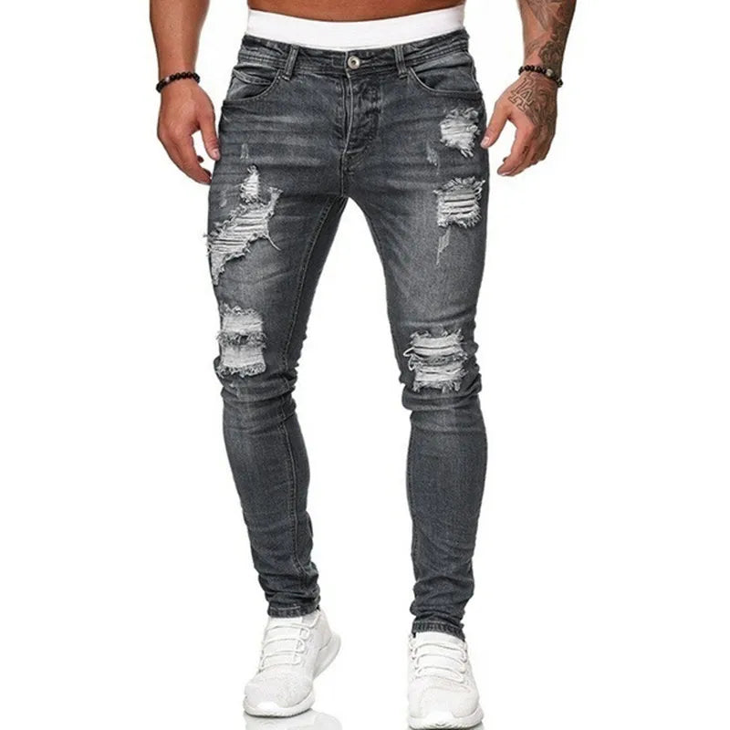 Y2K Vintage Ripped Denim Skinny Jeans