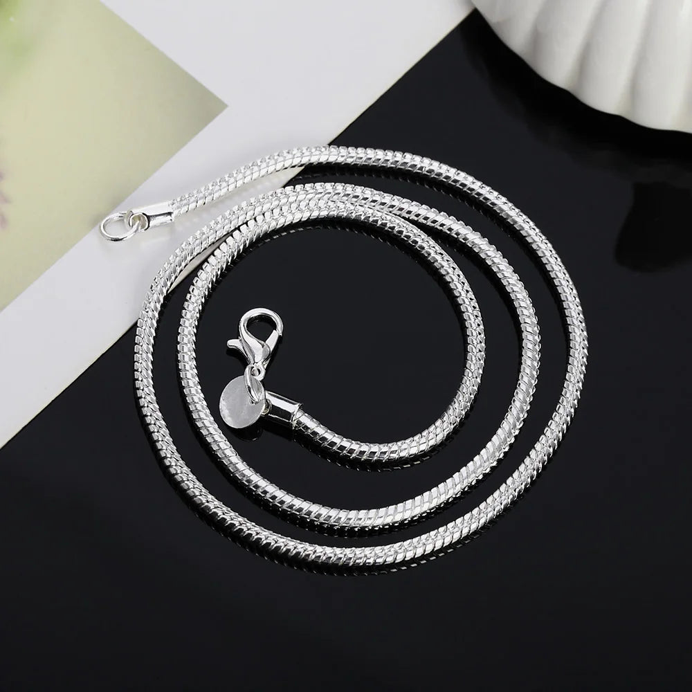 40-75cm 925 Sterling Silver Snake Chain