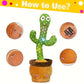 Talking Cactus Toy Dancing Cactus Baby Toy with Lighting Singing Mimicking Cactus Baby Toys Repeat What You Say Cactus Record