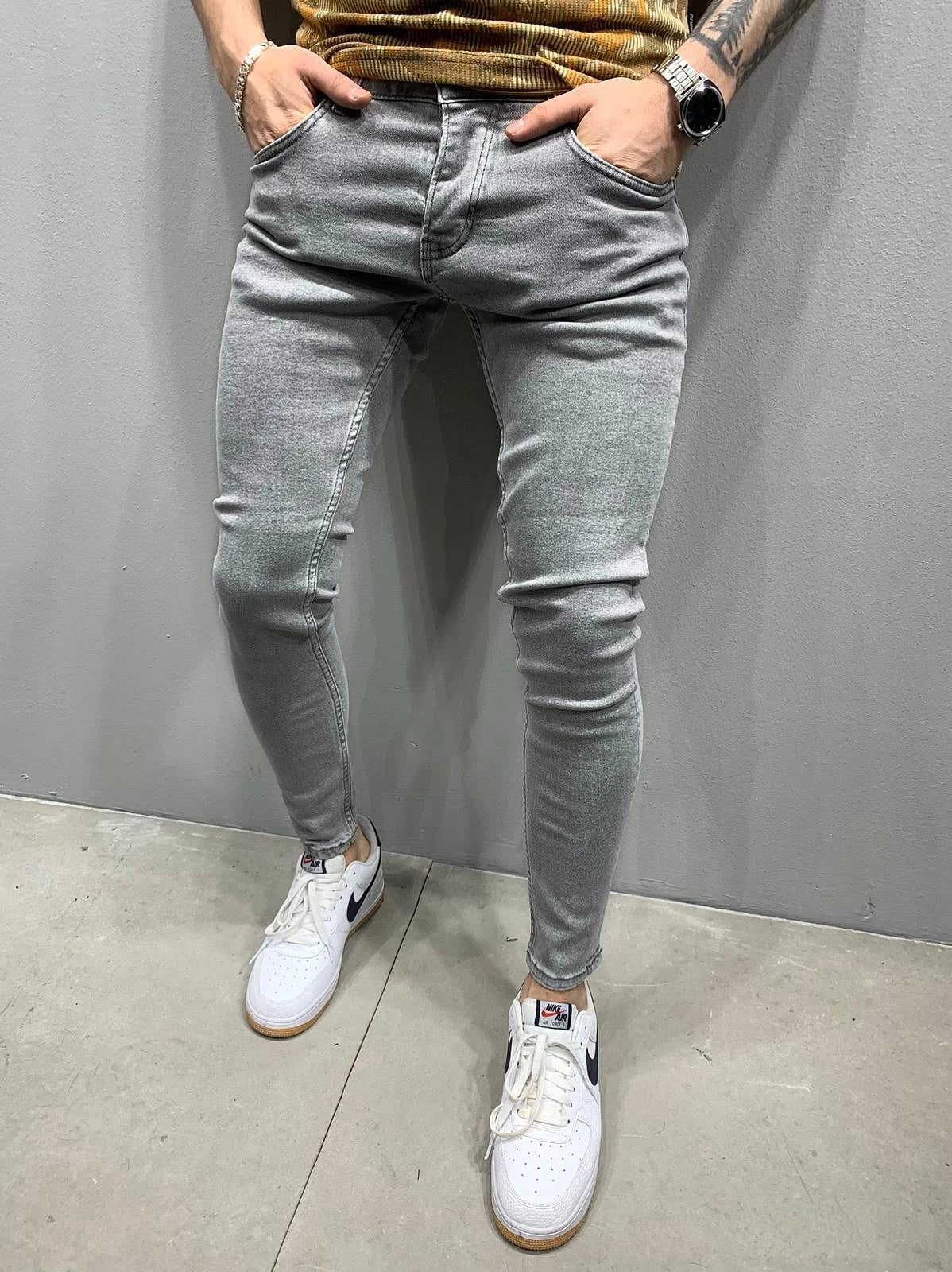 Fast Fashion - Ripped Skinny Denim Jeans - Men