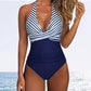 Women One Piece Swimsuit Set Print Backless Puch Up Solid Sexy Women's Swimwear Bandage Ruched Female Bathing Suit Beachwear