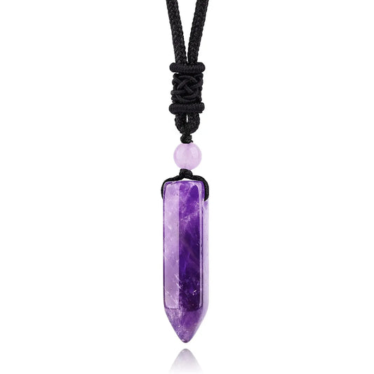 Men's Mali Necklace - Polished Stone Wolf-Shark Tooth