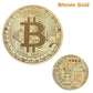 Gold Plated Bitcoin Coin Collectible Art Collection Gift Physical Commemorative Casascius Metal Antique Imitation Happy Birthday