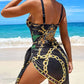 VigoBeviya 2024 Sexy Print Strapped 2 Piece Swimwear Women Strapped Push UP One Piece Swimsuit Monokini Backless Bathing Suit