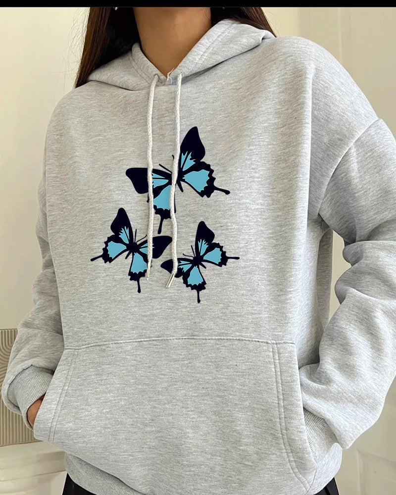 Y2K Butterfly Graphic Hoodie