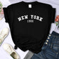 New York 199X Personality Letter T Shirt Womens Fashion Brand Short Sleeve Casual Comfortable Tee Shirtsport Summer T-Shirts