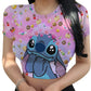 Stitch Graphic Crop Tops