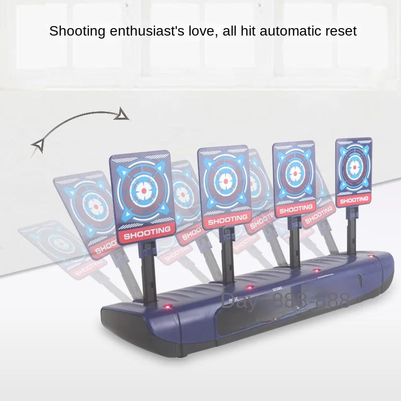 Targets for Nerf Guns Auto Reset Electric Shooting Target Accessories Kids Sound Light Shooting Game Toys High Precision Scoring