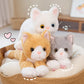 47CM Cute Simulated Cat Doll Plush Toy Stuffed Soft Animal Plush white Gray Kitten Pillow Kids Girls Birthday Gift Pet Toys Deco