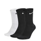 Nike Unisex White-Black 3-Pair Socks