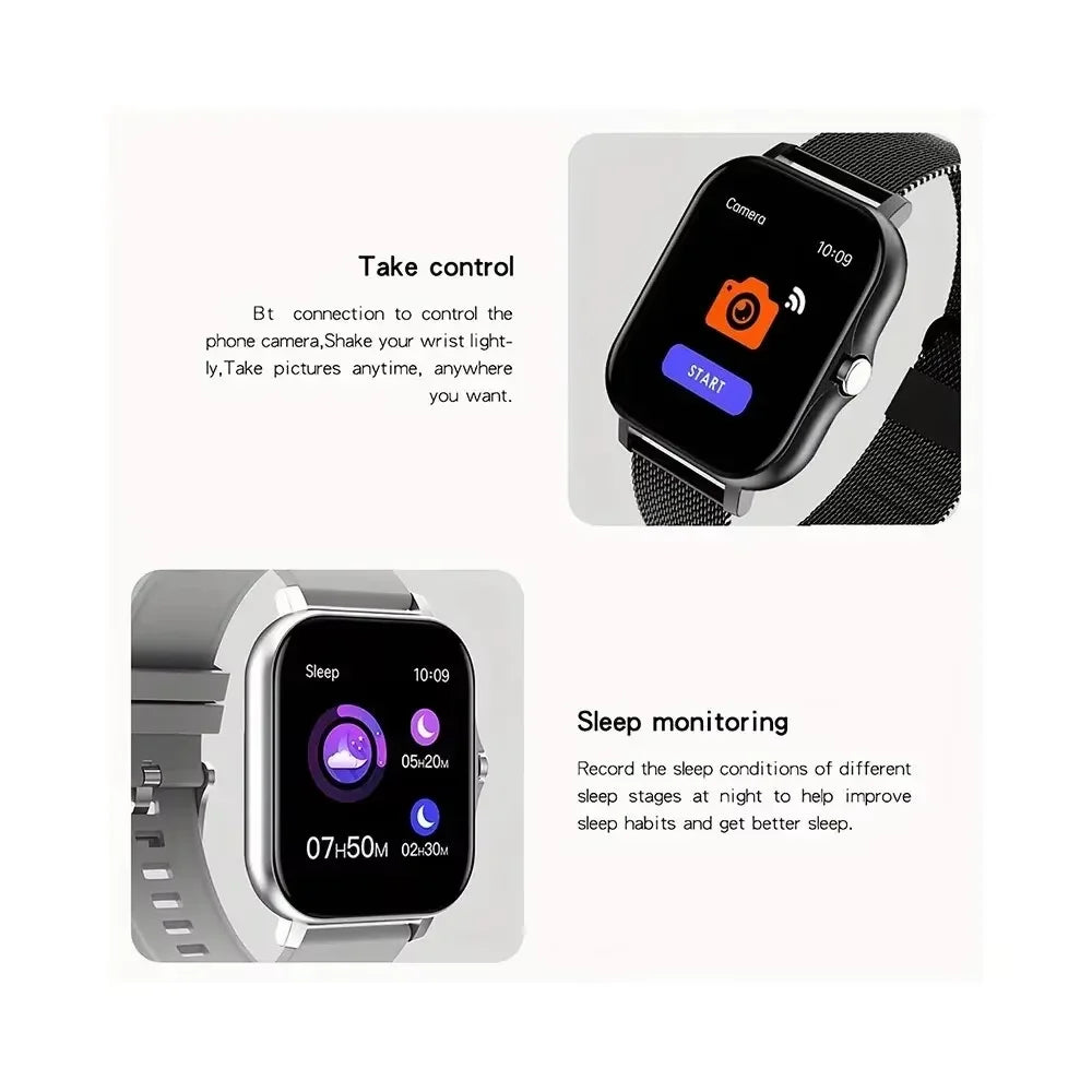 Smart Watch Android Phone 1.44'' Inch Color Screen Bluetooth Call Blood Oxygen/Pressure Monitoring Smart Watch