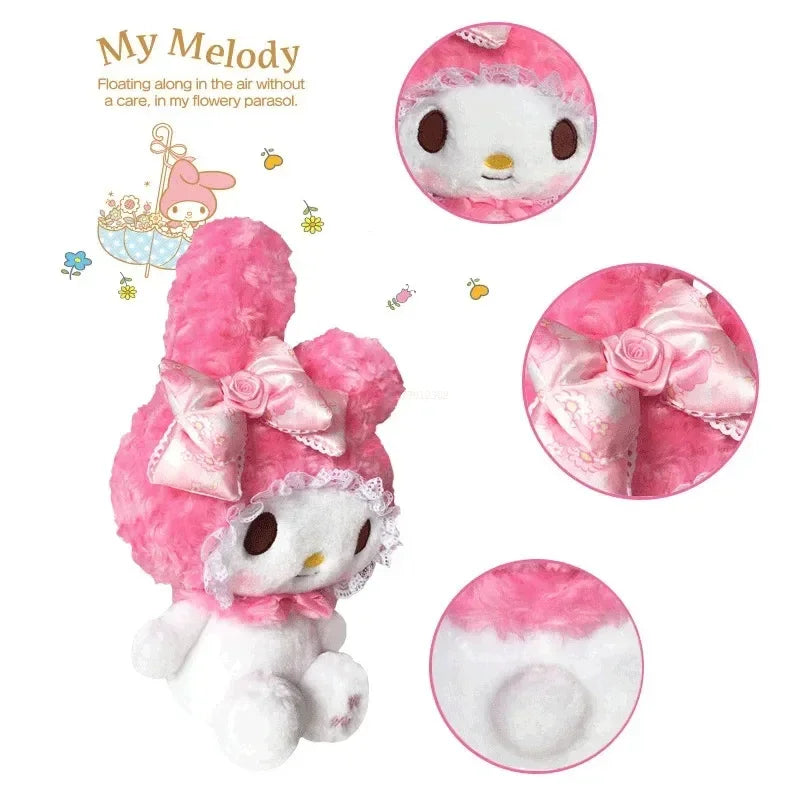 30cm Sanrio Hello Kitty Kawaii Rose My Melody Cartoon Anime Stuffed Animals Soft Plush Doll Companion Toy Children Birthday Gift