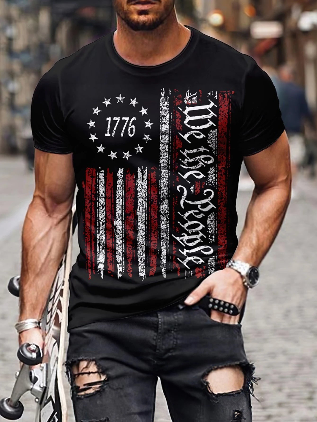 Fast Fashion - Stars and Stripes Graphic T-Shirts