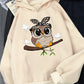 Y2K Kawaii Owl Print Hoodie