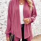 Autumn and Winter New Women's Long Sleeve Solid Loose Cardigan Coat Women