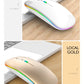 Rechargeable Bluetooth Wireless Mouse with 2.4GHz USB RGB 1600DPI Mouse for Computer Laptop Tablet PC Macbook Gaming Mouse Gamer